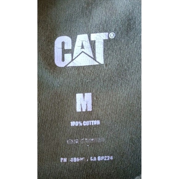 Caterpillar T-Shirt Men's Medium Graphic Print Green Short Sleeve - Picture 3 of 7